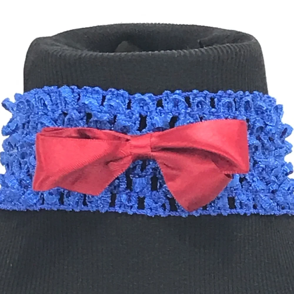 Headwarp and Hair Clip, Blue, Red